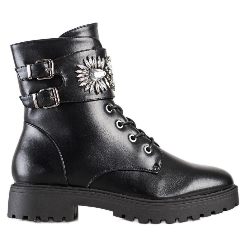 Bestelle Travailleurs élégants avec des cristaux le noir Bestelle Travailleurs élégants avec des cristaux le noir