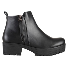 Clowse Bottes confortables sur la plate-forme le noir