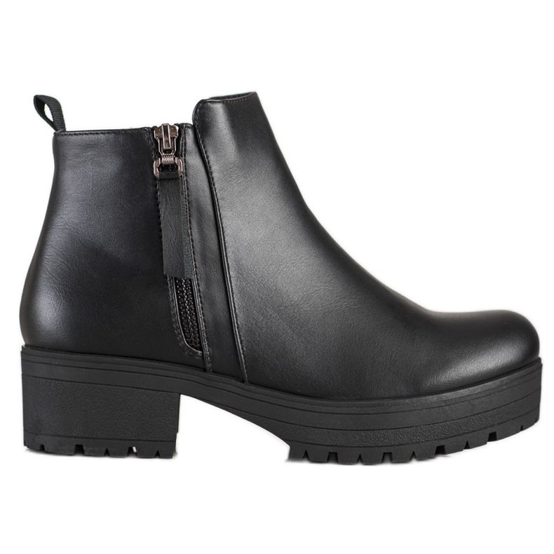 Clowse Bottes confortables sur la plate-forme le noir