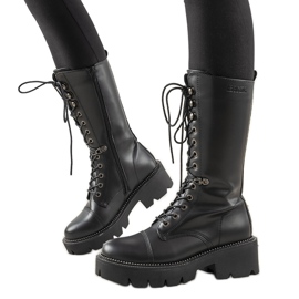 Boots femme Big Star noires de Cotuand le noir Boots femme Big Star noires de Cotuand le noir