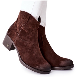 Vinceza Bottes chaudes en daim marron pour femmes Hillbrook brun