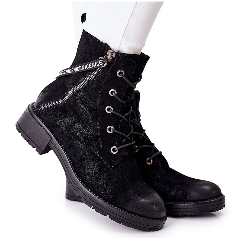 Vinceza Bottes de travail noires Goorey pour femmes le noir Vinceza Bottes de travail noires Goorey pour femmes le noir