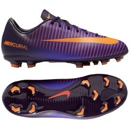 Nike Mercurial Vapor Xi Fg Jr 831945-585 chaussures de football roses et violets