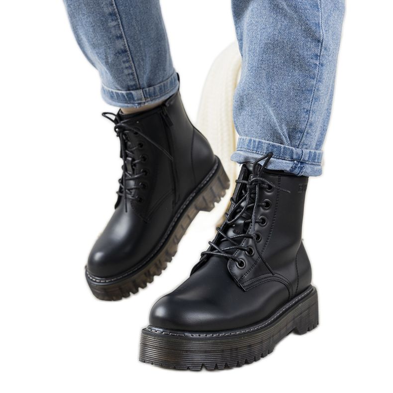 Bottines noires pour femmes de Big Star Lozano le noir