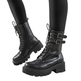 Bottines hautes noires Big Star femme Quesada