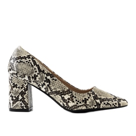 Escarpins blancs à motif peau de serpent Rolleston blanche