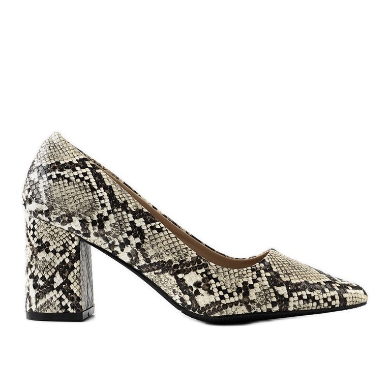 Escarpins blancs à motif peau de serpent Rolleston blanche