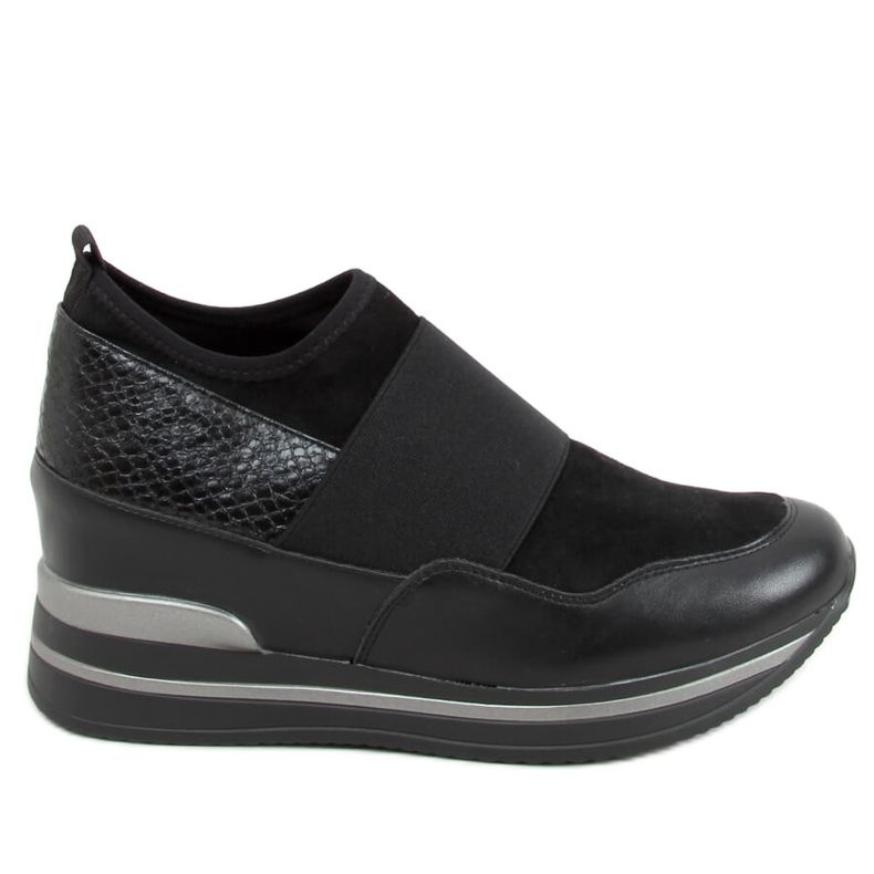 Noir RQ302 Chaussures de sport compensées noires le noir