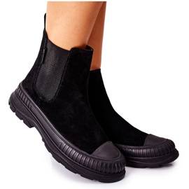 Bottines Femme Bottines Chelsea Cuir Daim Big Star II274354 Noir