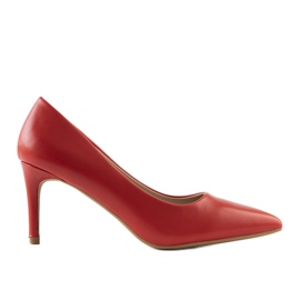 Escarpins classiques rouges sur un talon aiguille Isla
