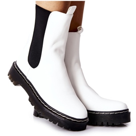 S.Barski Bottes Hautes Femme Jodhpur boots Blanc Nemoreva