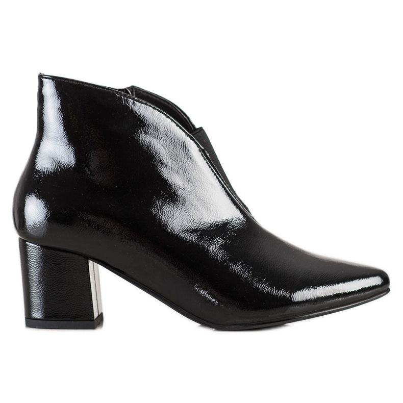 Bottines laquées VINCEZA le noir