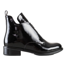 Filippo Bottines laquées élégantes le noir