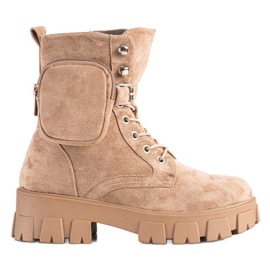 Travailleurs en daim avec poche VINCEZA beige