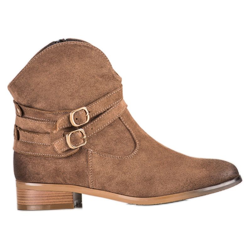 Santiags VINCEZA à boucles brun