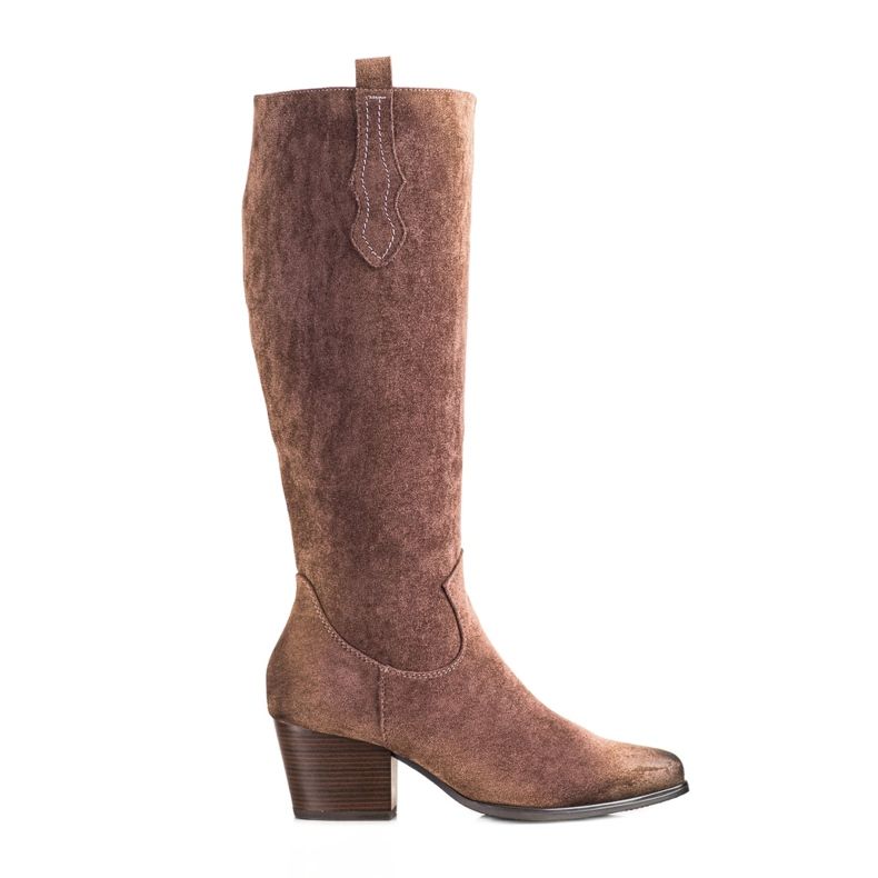 Bottes confortables en daim VINCEZA brun