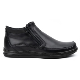 Polbut Bottes d'hiver pour hommes noires K30