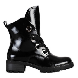 Bottines à lacets VINCEZA le noir
