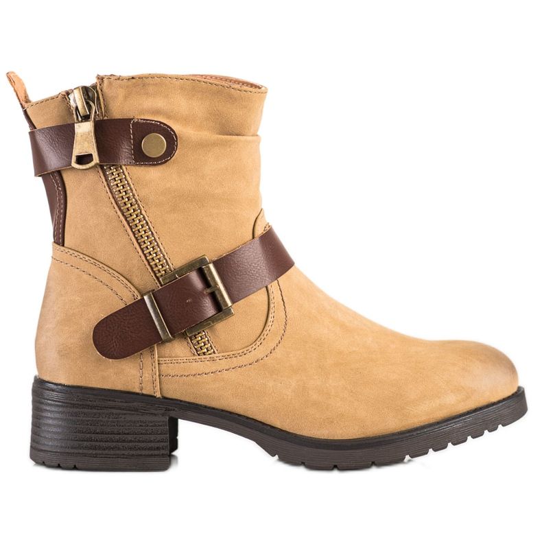 Sabatina Bottes de travail en cuir écologique marron brun