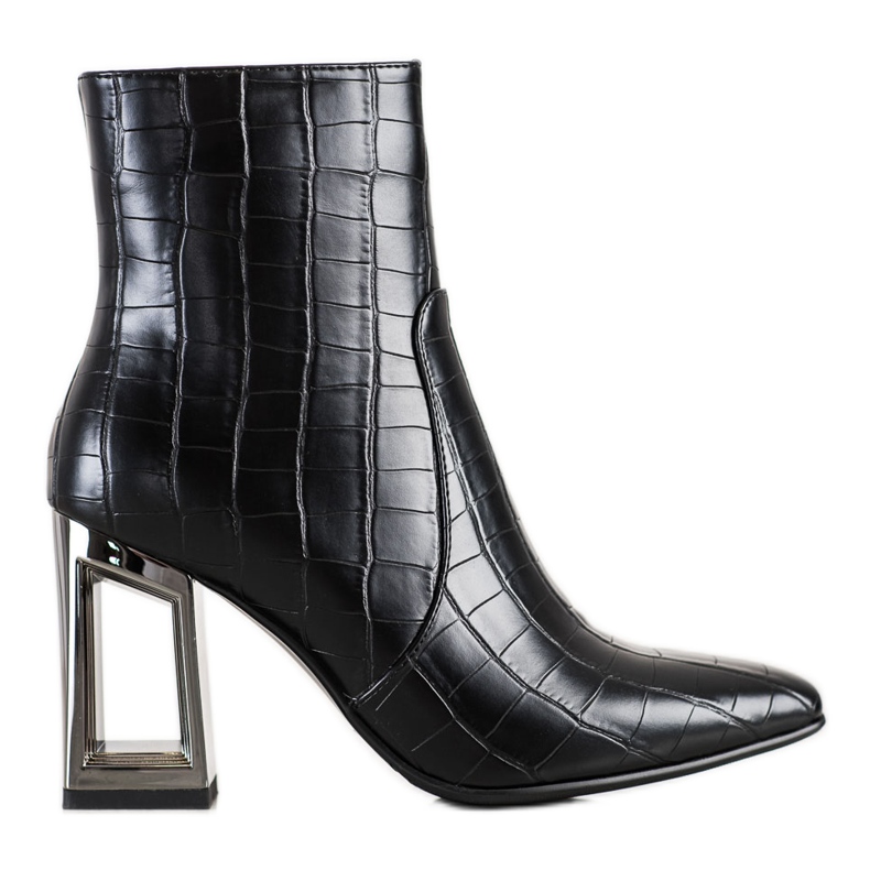 S. BARSKI Bottines à Talon Décoratif S.BARSKI le noir