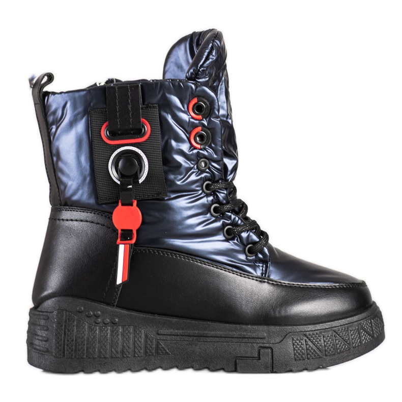 Seastar Bottes de neige chaudes sur la plate-forme le noir bleu marin Seastar Bottes de neige chaudes sur la plate-forme le noir bleu marin