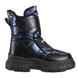 Seastar Bottes de neige velcro le noir bleu