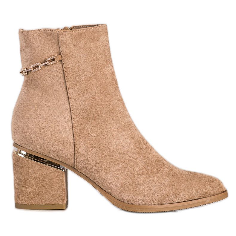 Seastar Bottines En Daim Avec Chaîne beige