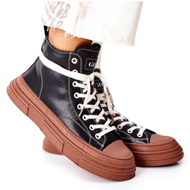 Baskets hautes isolantes pour femmes GOE II2N4033 Noir brun