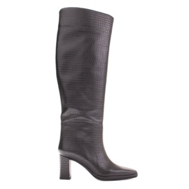 Marco Shoes Bottes à talons hauts avec une tige régulière le noir