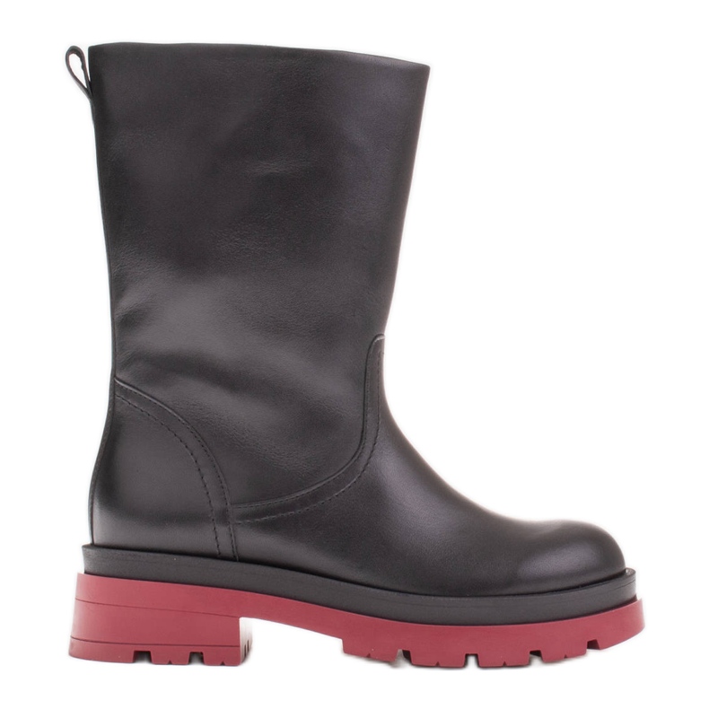 Marco Shoes Bottes pleine fleur sur un trappeur le noir