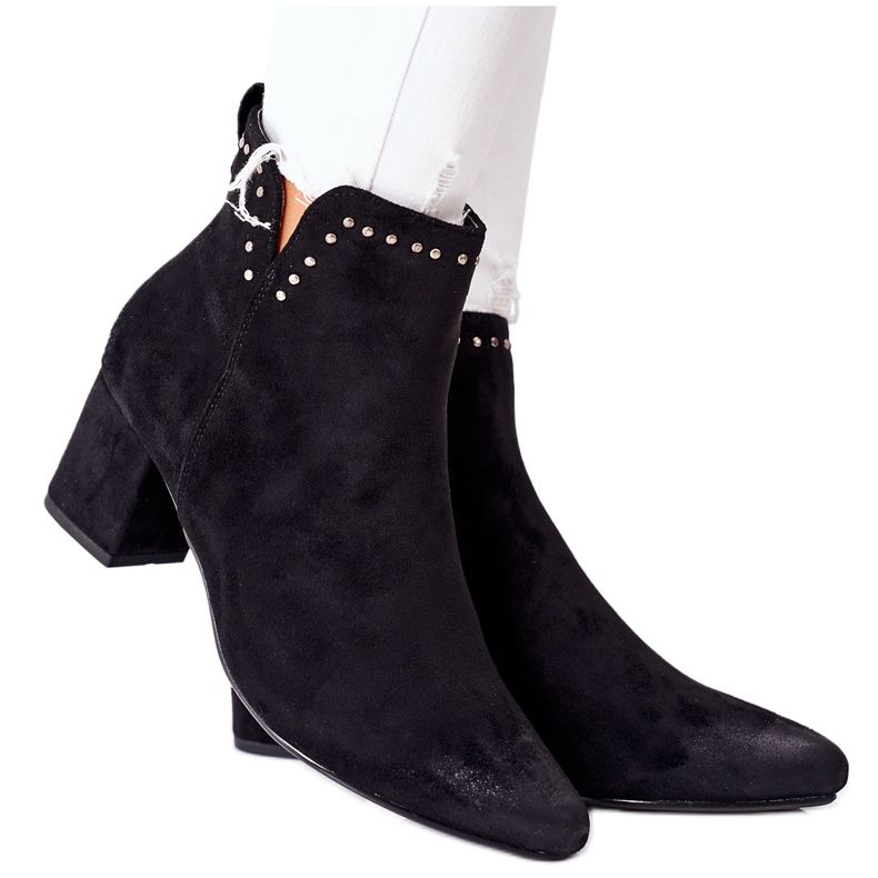 Vinceza Bottes Femme Daim Noir Brinlack le noir