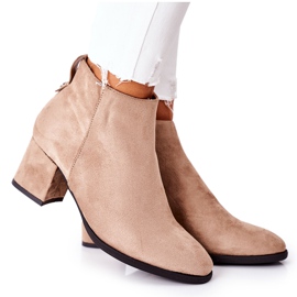 Vinceza Bottes en daim pour femmes Beige Ardmore