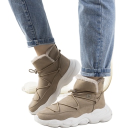 Bottes de neige élégantes beiges Big Star pour femmes Marrero Bottes de neige élégantes beiges Big Star pour femmes Marrero