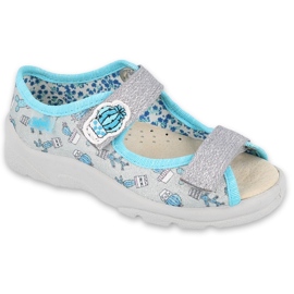 Chaussures enfant Befado 869X155 bleu argent gris