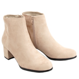 Bottines beiges à talons hauts MM788 Kaki