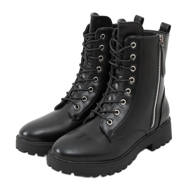 Bottes militaires noires Xj-63 Noir le noir