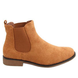 Camel SP99 Bottines Chelsea en daim camel brun
