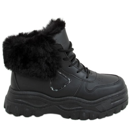 Bottines noires avec fourrure 2C9XX064-2 Noir le noir