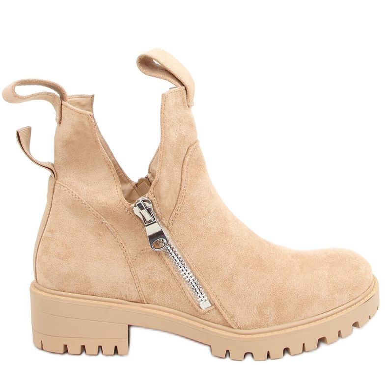 Bottines découpées en beige SP150 Beige