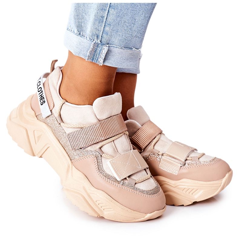 NAVY DOT Chaussures de sport femme Baskets Beige Katerini NAVY DOT Chaussures de sport femme Baskets Beige Katerini