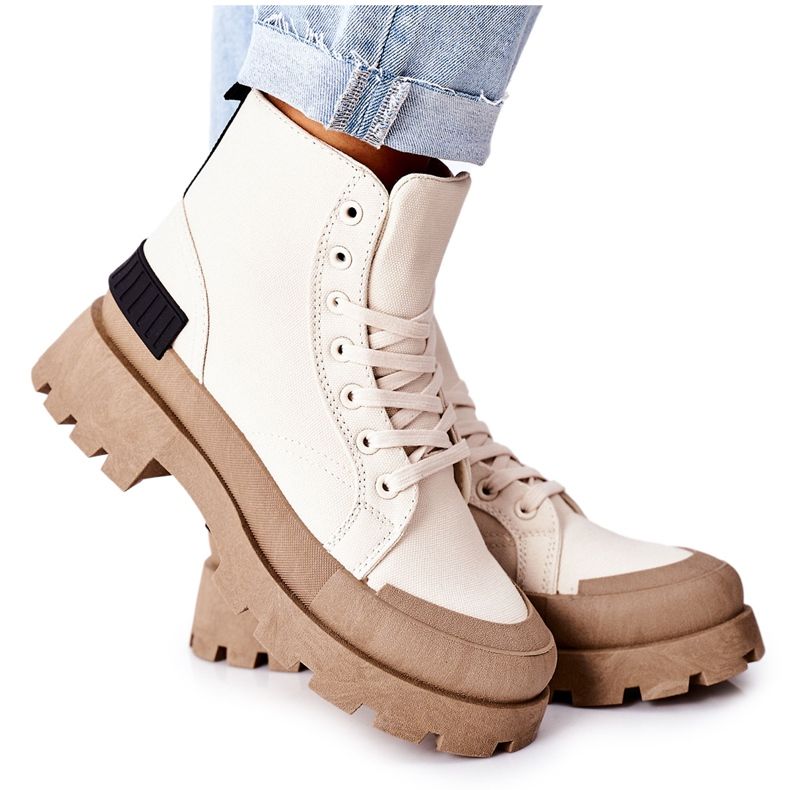 PS1 Bottines Femme Beige Any One