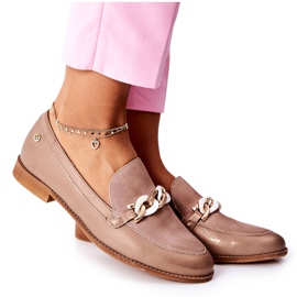 Mocassins Femme Brogues Maciejka Laqué Beige 4099B-04 / 00-1 Mocassins Femme Brogues Maciejka Laqué Beige 4099B-04 / 00-1