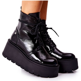 Bottes en cuir Maciejka Noir 05294-20 / 00-6