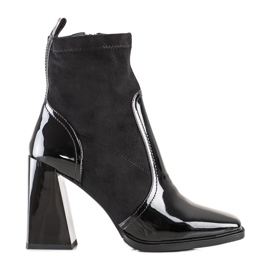 S. BARSKI Bottines Talon Trapézoïdal S.BARSKI le noir