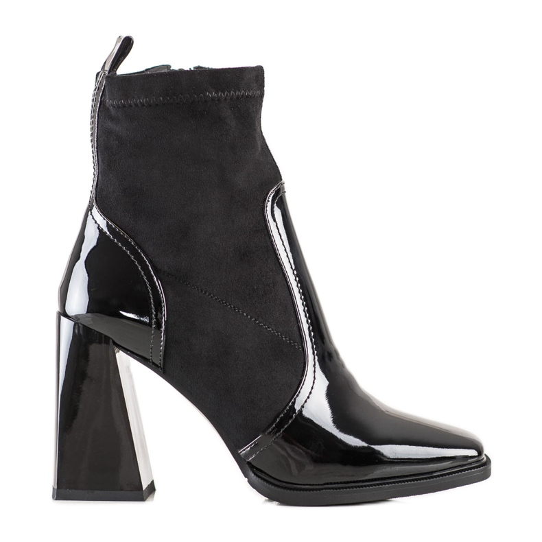 S. BARSKI Bottines Talon Trapézoïdal S.BARSKI le noir