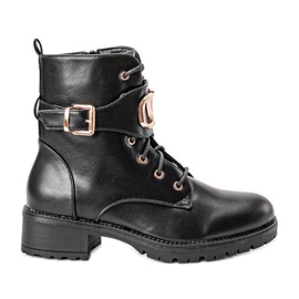 Bottes de travail à talon plat Versi noires le noir