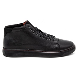 Polbut Chaussures isolées en cuir pour hommes 2110F Noir