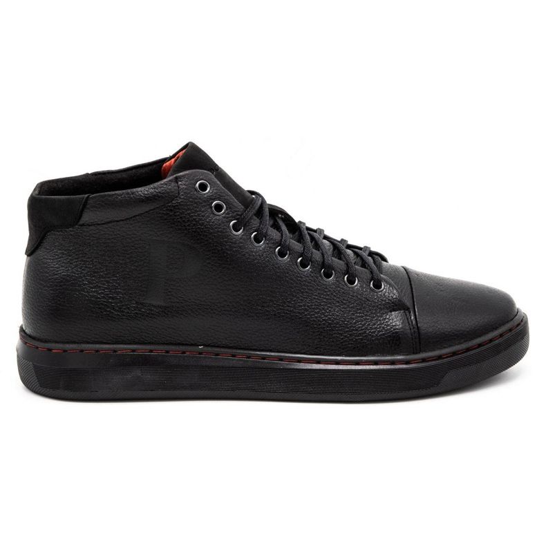 Polbut Chaussures isolées en cuir pour hommes 2110F Noir le noir