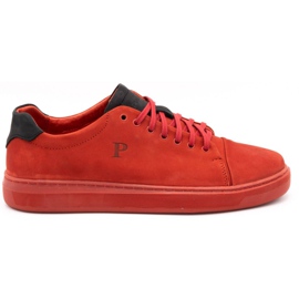 Polbut Chaussures en cuir pour hommes 2109 rouge Polbut Chaussures en cuir pour hommes 2109 rouge
