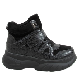 Chaussures à semelles hautes KL-771 Noir le noir